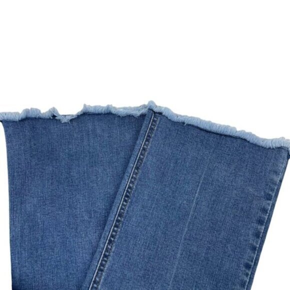 Pink Tartan Womens Flare Raw Hem Jean Size 2 - Picture 7 of 7